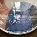 SAND - white stoneware plate red & blue 26cm - 02