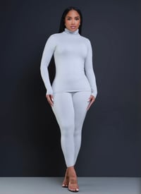 Image 1 of Light Gray Turtleneck Set