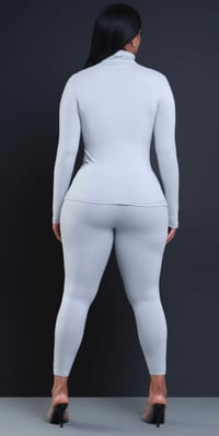 Image 3 of Light Gray Turtleneck Set