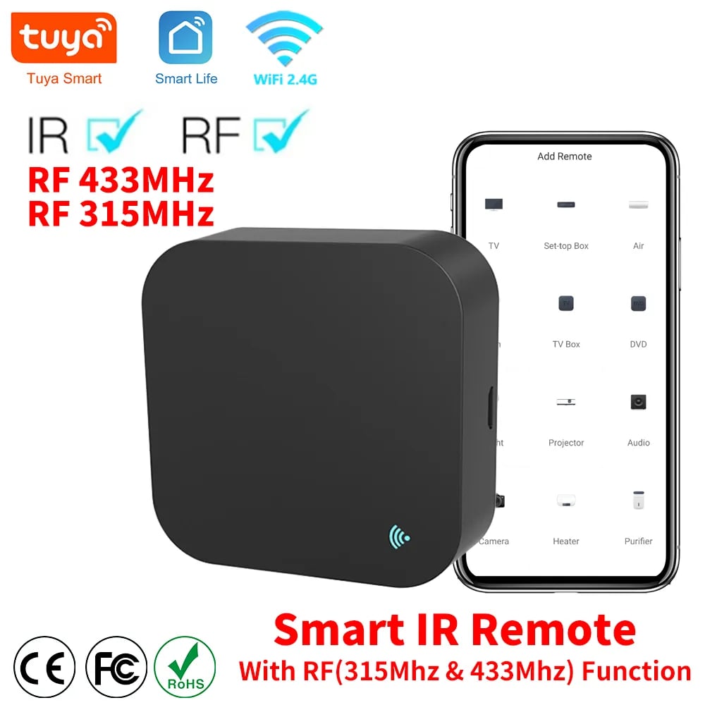 SmartLink™ Tuya WiFi RF IR Remote Control for Smart Home