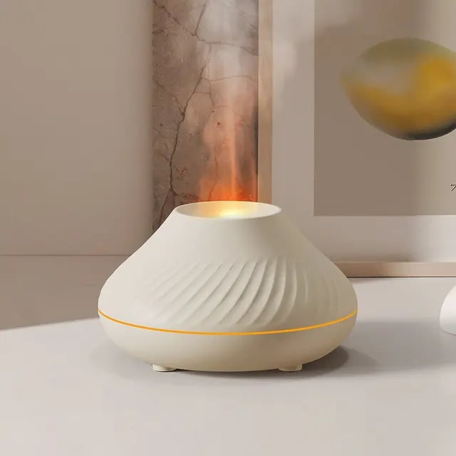 AuraGlow™ Nordic Flame Aromatherapy Humidifier with Atmosphere Light