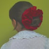 Red Rose Ruffles Scrunchie 