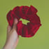 Red Rose Ruffles Scrunchie  Image 2