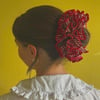 Cranberry Ruffles Scrunchie 