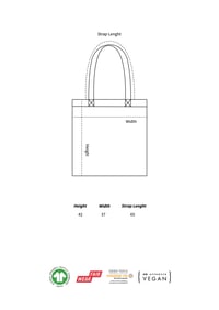 Image 3 of Tote bag Poseidon: Anthracite - White