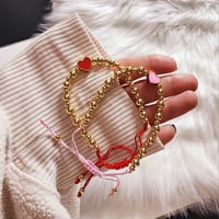 Image 1 of Beaded heart bracelets