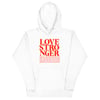 Love Stronger Hoodie Red Letters