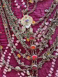 Image 3 of Vintage Kuchi Long Pendant and Chain Neckpiece (TJ025)