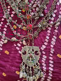 Image 1 of Vintage Kuchi Long Pendant and Chain Neckpiece (TJ025)