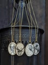 Antique bookplate engraving pendants