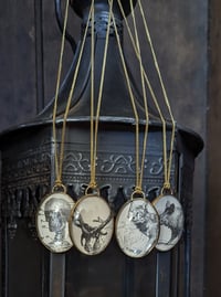 Image 1 of Antique bookplate engraving pendants