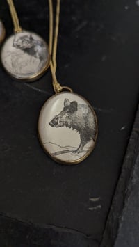Image 3 of Antique bookplate engraving pendants