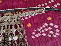 Image 2 of Vintage Kuchi Tribal Choker Neckpiece Fabric Base (TJ027)