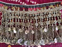 Image 4 of Vintage Kuchi Tribal Choker Neckpiece Fabric Base (TJ027)