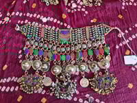 Image 3 of Vintage Kuchi Tribal Choker Neckpiece with Pendants (TJ028)
