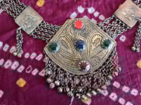 Image 1 of Vintage Kuchi Long Pendant and Chain Neckpiece (TJ030)