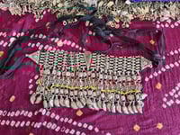 Image 1 of Vintage Kuchi Tribal Choker Neckpiece with Fringe(TJ029)