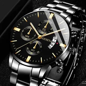 PrestigeCraft™ Luxury Stainless Steel Quartz Men's Wrist Watch