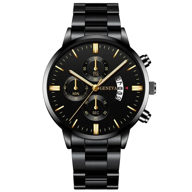 PrestigeCraft™ Luxury Stainless Steel Quartz Men's Wrist Watch