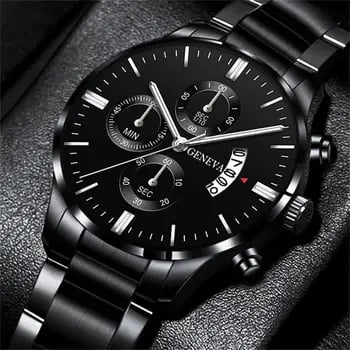 PrestigeCraft™ Luxury Stainless Steel Quartz Men's Wrist Watch