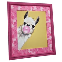 FRAMED LLAMA POP ART PRINT
