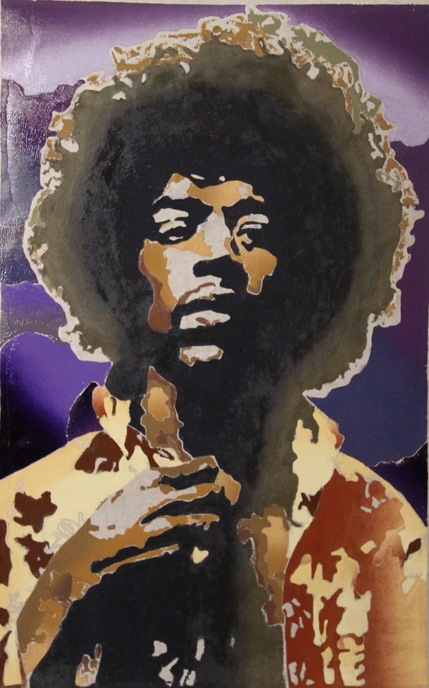 Kate Batsford Block Prints — Jimi Hendrix