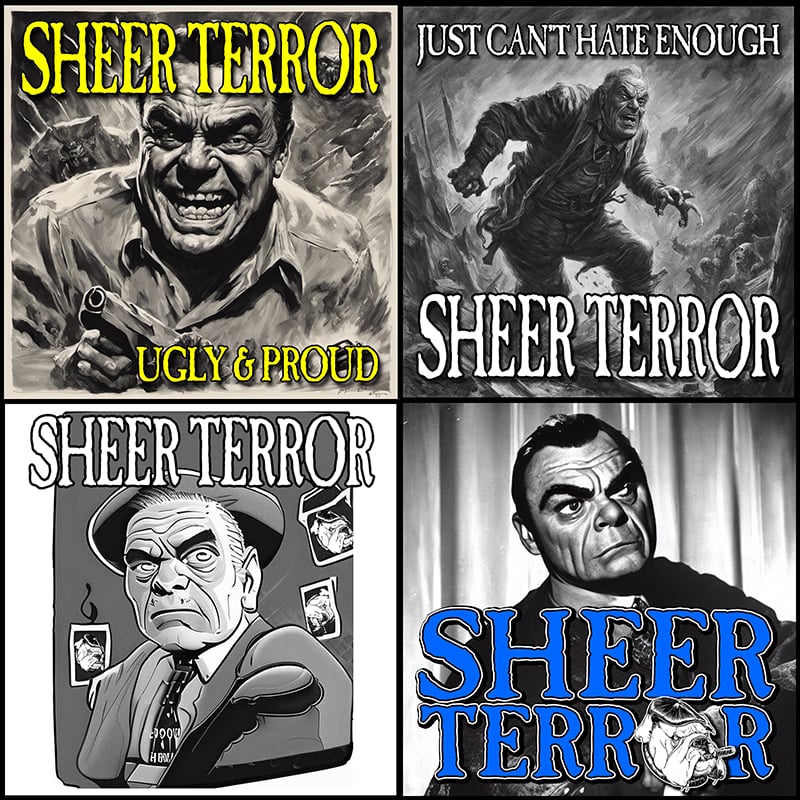 Dead City Merchandise — SHEER TERROR Ernest Borgnine Sticker Pack