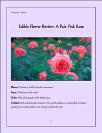 Image 5 of Awesome Flowers-An Ebook About Edible And Exotic Flowers!