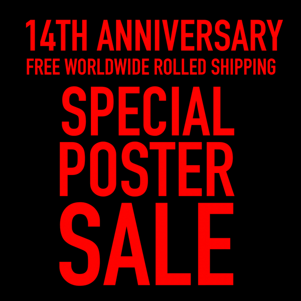 Image of 14 ROLLED POSTER FREE SHIPPING • ANNIVERSARY POSTER SALE