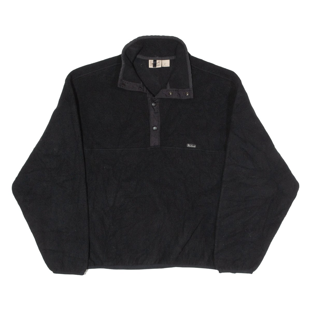 Vintage Woolrich Snap T Fleece - Black | WAY OUT CACHE