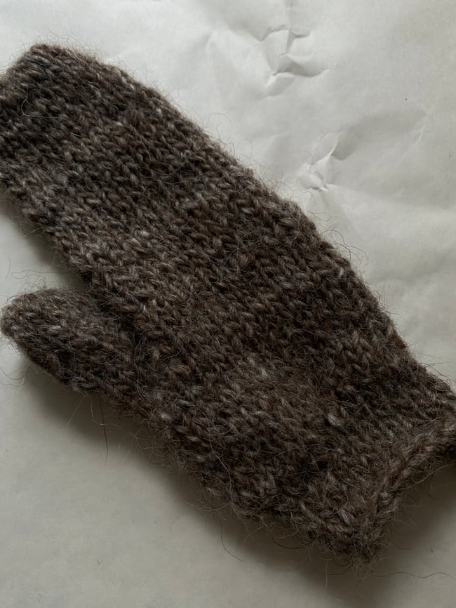 raw mittens