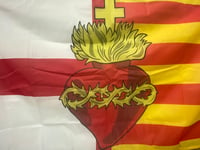 Image 3 of BANDERAS SAGRADO CORAZÓN/CATALUÑA/ESPAÑA/SAN JORGE/CRUZ BORGOÑA