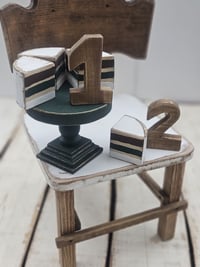 Wooden Set *cake *cake stand  *number 1 *number 2    