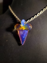 Image 1 of Dichroic shark tooth pendant 🦈💜