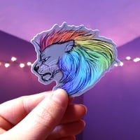 Image 2 of Rainbow Lion Sticker