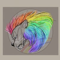 Image 1 of Rainbow Lion Sticker