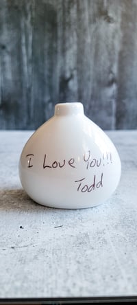 Image 4 of Custom Bud Vase with Handwriting
