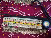 Image 3 of Tribal Kuchi Fabric and Fringe Belt- (TB0013)