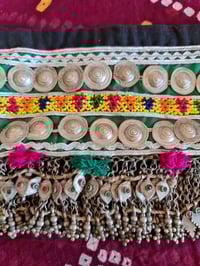 Image 1 of Tribal Kuchi Fabric and Fringe Belt- (TB0013)
