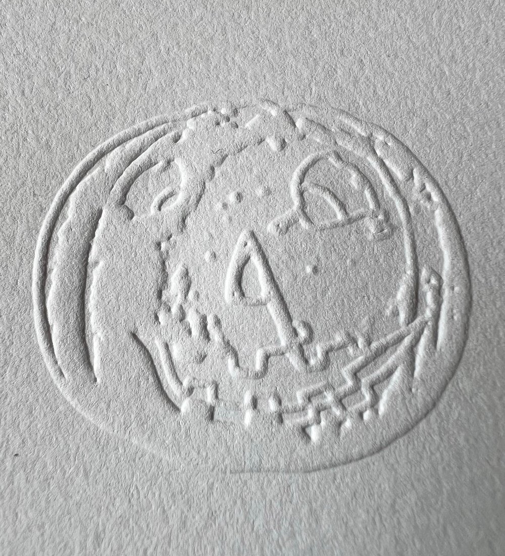 "Michael Myers Closet Attack" - 18" x 24" printers proof letterpress with embossed stamp