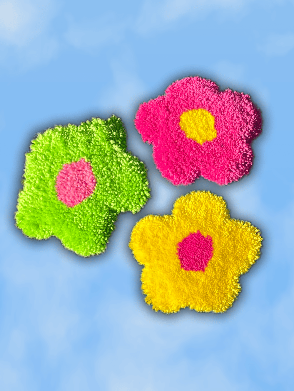 Image of  Flower Mini Rugs/Coasters (3)