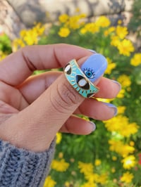 Image 2 of Chuncky Evil Eye Adjustable Ring 