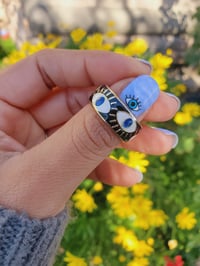 Image 3 of Chuncky Evil Eye Adjustable Ring 