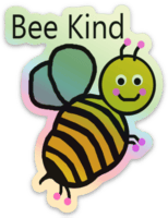 Bee Kind holographic Sticker