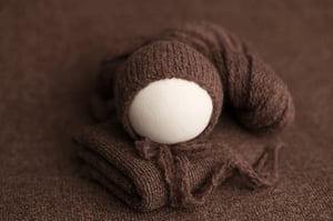 Image of Brushed Knit Set / brown