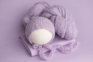 Image of Brushed Knit Set / iris & lavender