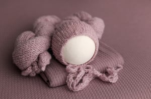 Image of Brushed Knit Set / amethyst & plum