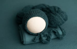 Image of Brushed Knit Set / dusty teal & peacock