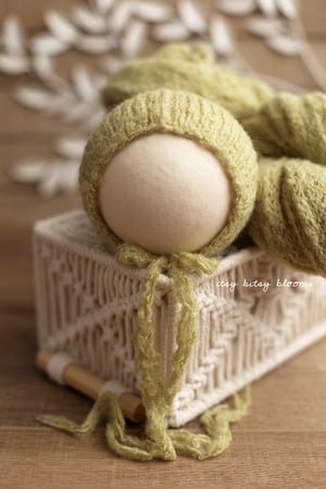 Image of Brushed Knit Set / yellow & avocado
