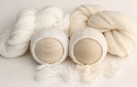 Image 1 of Brushed Knit Set / cream & almond